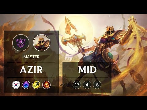 Azir Mid vs Cassiopeia - KR Master Patch 9.2