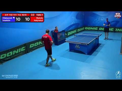 08:30 Oleksandr Ivashkin 3 - 2 Mykola Halynskyi West 1 WIN CUP 22.10.2022 | TABLE TENNIS WINCUP