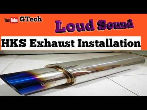 How to Install HKS Exhaust Muffler Silencer India||  Hyundai I10 || loud sound || GTech ||