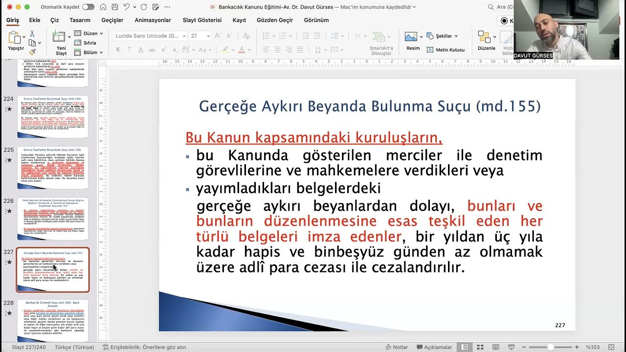 Bankacılık Hukuku, Ders 7: idari Para Cezaları ve Suçlar