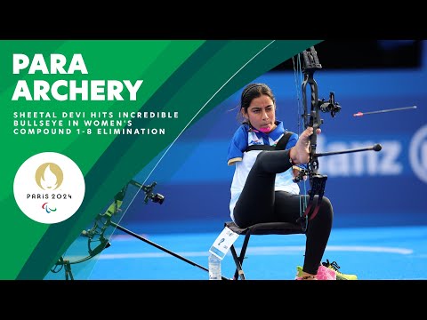Sheetal Devi Hits Perfect Bullseye For India In Women's Compound 1/8 Elimination In Para Archery 🇮🇳