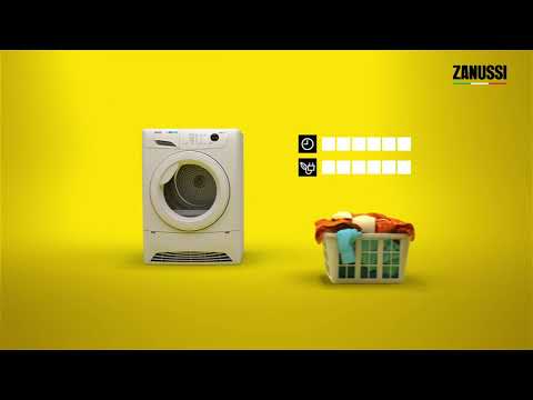 Zanussi Freestanding Condenser Tumble Dryer ZDC72B4PW - White Video 1