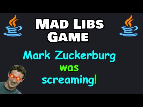 Java Mad Libs