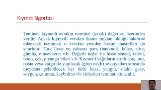 NAKLİYAT SİGORTASI (SİGORTACILIK)