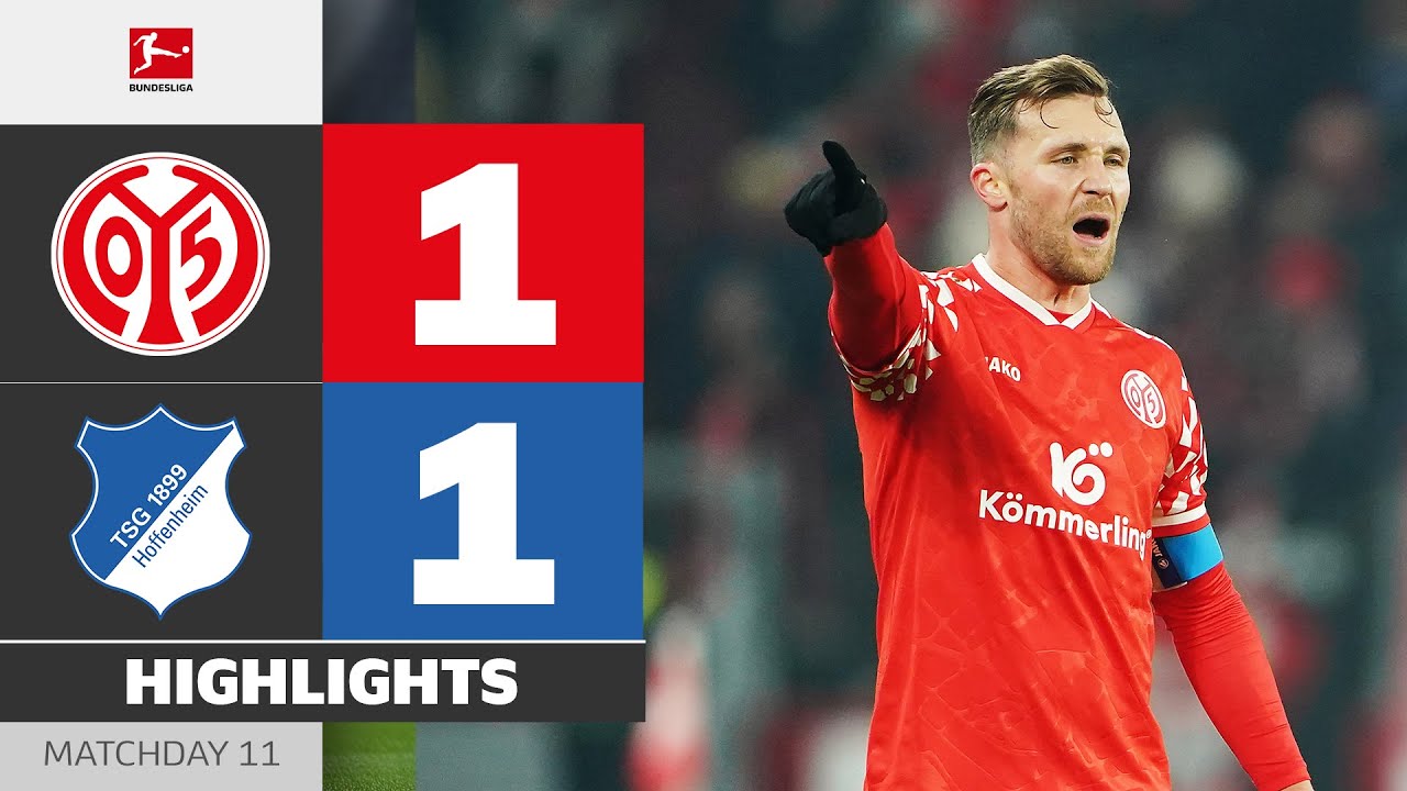 Hard-Fought Draw In Mainz | MAINZ 05 - HOFFENHEIM | Highlights | Matchday 11 – Bundesliga 2025/26