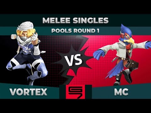 vortex vs MC - Melee Singles: Pools R1 Winners Semifinals - Genesis 7 | Sheik vs Falco