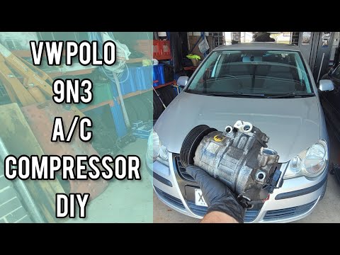 VW Polo 9n3 A/C COMPRESSOR DIY