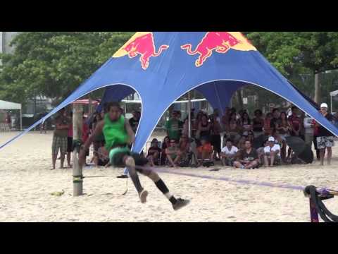 Alisson Tavares X Leo Muriqui - Bateria 6 - Rodada 1 - Amador - Copa Nacional Slackline 2012