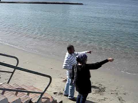 Randa, Yosry and Omar on the beach
