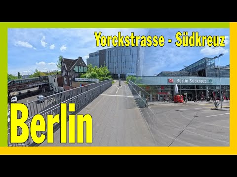 Über die Yorckbrücke 5 auf den Radweg parallel zu S-Bahn-Gleisen S2/S25 entlang zum Bahnhof Südkreuz
