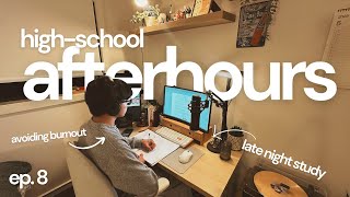 💻🌳 episode 8: highschool afterhours — productive study, winter outfits, late nights, gym + dance!