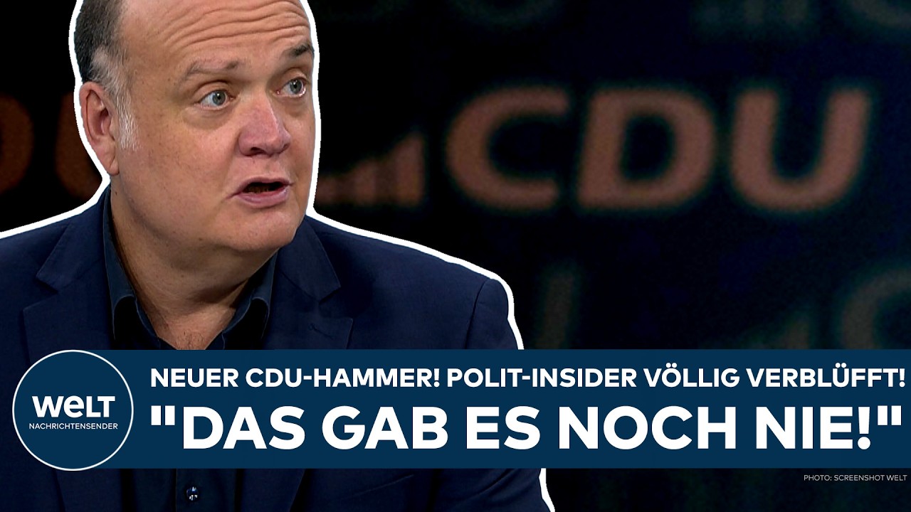 DEUTSCHLAND: CDU-Hammer! Polit-Insider verblüfft! "Tatsächlich ist das hier was ganz Einzigartiges!"