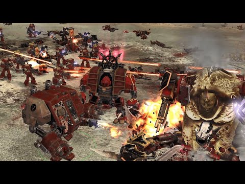MEGA MASSIVE BATTLE! Space Marines vs Chaos - Codex Mod 4.0 | Warhammer 40K: Dawn of War: Soulstorm