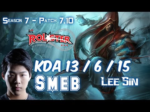KT Smeb LEE SIN vs ZAC Jungle - Patch 7.10 KR Ranked