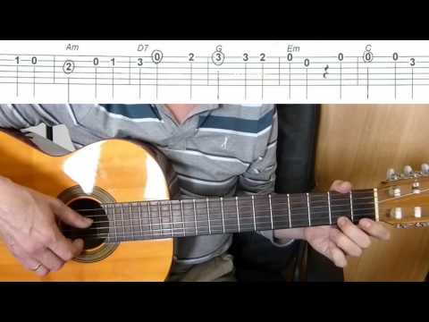 Guitar lesson - All My Loving -The Beatles  - Easy Guitar melody tutorial + TAB