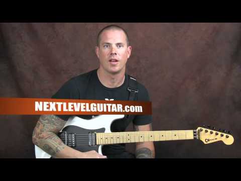 Learn heavy metal style riffing Pantera inspired guitar lesson song drop D tuning rhythms