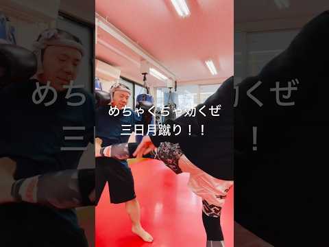 [キックボクシング　トレーニング　格闘技] めちゃくちゃ効くぜ！　三日月蹴り！！