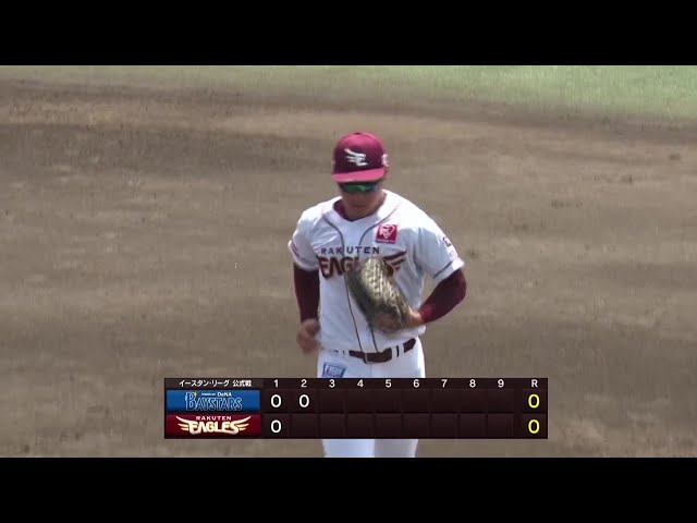 【ファーム】浅いフライをナイスキャッチ!! イーグルス・吉納翼が球際の強さを見せ失点を防ぐ!! 2025年7月16日 東北楽天ゴールデンイーグルス 対 横浜DeNAベイスターズ