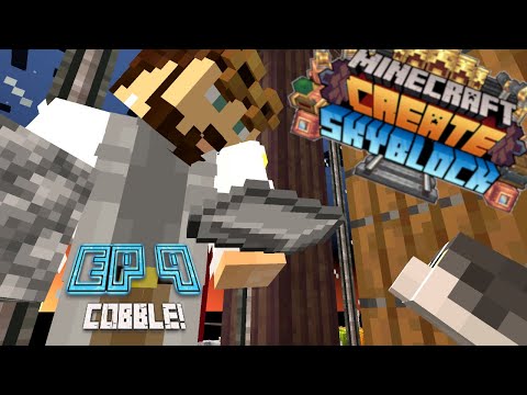 Skyblock with Create mod episode 9: Tango style Cobblestone Generator and Iron Farm