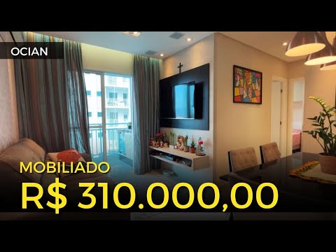 Apartamento 2 dormitórios todo mobiliado em Praia Grande - ótima Localização.