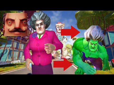 Hello Neighbor - My New Neighbor Scary Teacher HULK 3D Act 3 Gameplay Walkthrough