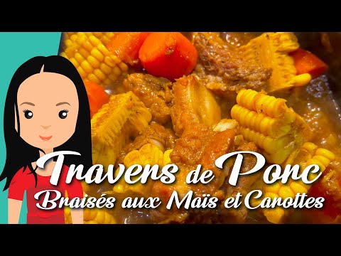 Travers de porc braisés aux maïs et carottes | Recettes Cuisines Chinoises | Fait maison