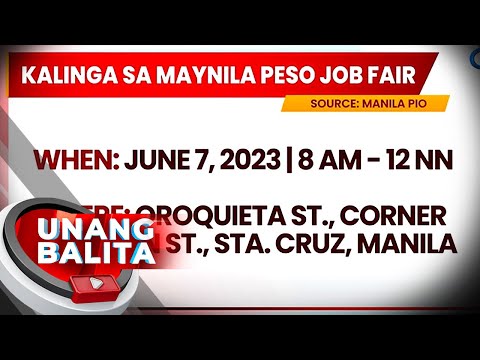 Kalinga sa Maynila Peso Job Fair | UB