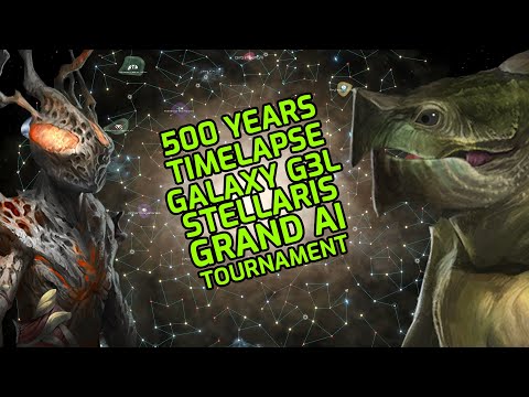 Stellaris Timelapse 500 Years Grand AI Tournament 2022 - Galaxy G3L - Terrifying Turtillas?