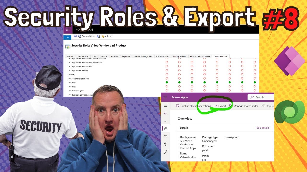Create a Security Role and export your managed solution in Dataverse EP8