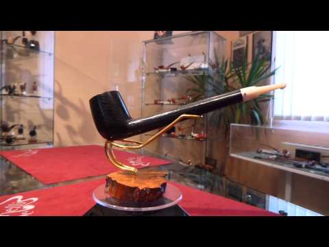 Pipa in bog oak canadese freehand - www.paronellipipe.it