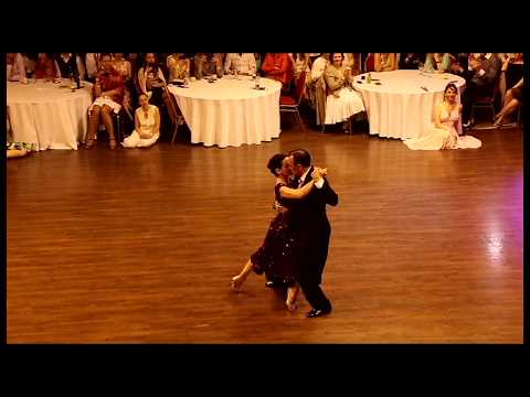  Esteban Moreno  and  Claudia Codega  are  dancing  to  the  tango  "  Una Vez  "  by  Osvaldo Pugliese  at  White Nights tango festival  in  2017