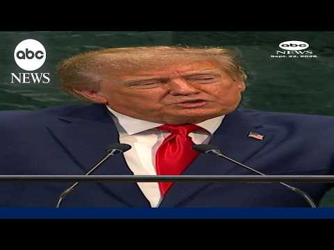 President Trump speaks about war in Iran during UN General Assembly