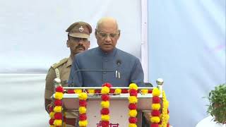 17.01.2024: Governor flags off the ‘Viksit Bharat Sankalp Yatra’ for Pune district at Kanhe Village, Pune;?>