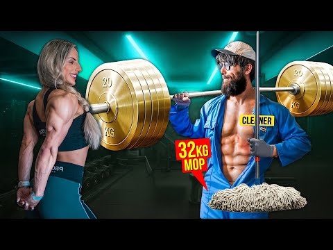 ELITE Bodybuilder ANATOLY Lifts 50KG Mop in the Gym… Everyone Was Shocked! 😱💪🧹