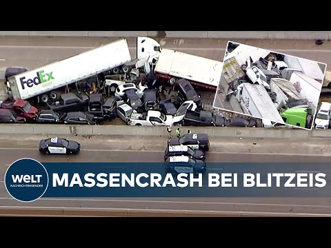 Massenkarambolage in Texas: 130 Autos rasen bei Blitzeis ineinander - Sechs Tote