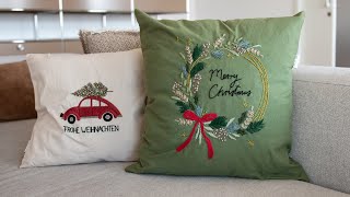 Weihnachtskissen Winterkranz