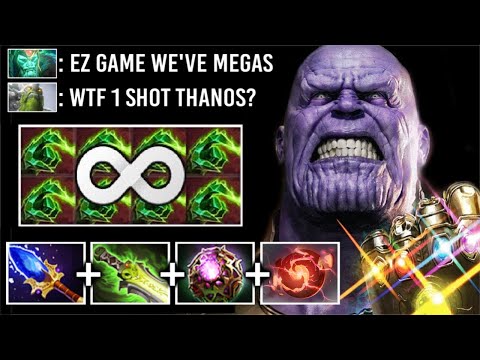 FULL STONE THANOS MID vs Megas 1 Shot Kill All Fed Heroes Most Epic Late Game Comeback WTF Dota 2
