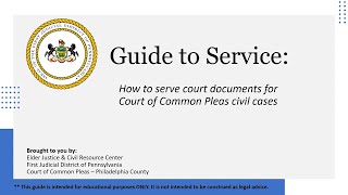 Guide to Service