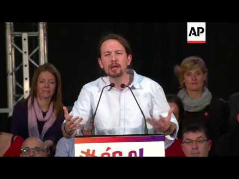 Spain's Podemos holds final election rally