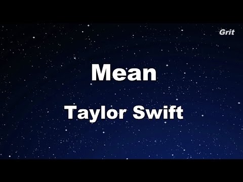 Mean - Taylor Swift Karaoke【With Guide Melody】