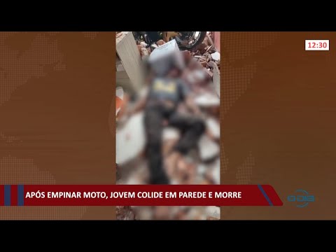 ApoÌs empinar moto, jovem colide em parede e morre 13 09 2021