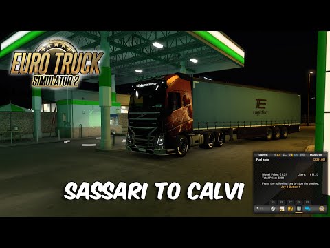 Sassari to Calvi | Volvo FH 16 750 | ETS2 1.43 | Logitech G920 | Tobii Eye Tracker 5