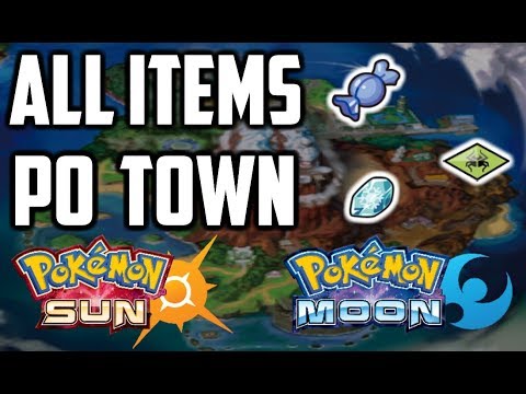All Items in Po Town - Pokemon Sun and Moon