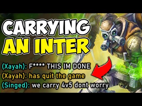 My Xayah RAGE QUIT the game... but the enemy team didn't know I'm the Rank 1 Singed