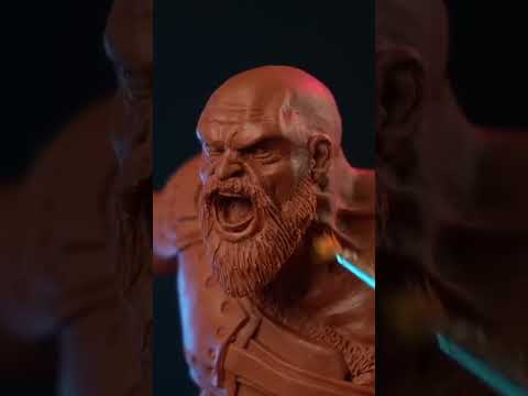 KRATOS Sculpture | God Of War: Ragnarok - Timelapse #shorts