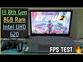 The Crew 2 Game Tested on Low end pc|i3 8GB Ram & Intel UHD 620|Fps Test 😇|