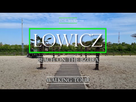 [4K] POLAND ŁOWICZ WALKING TOUR BEACH ON THE BZURA/spacer NA PLAŻĘ