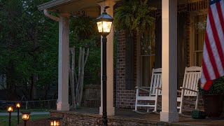 Watch A Video About the Imperial Bulb Black LED Solar Outdoor Post Light