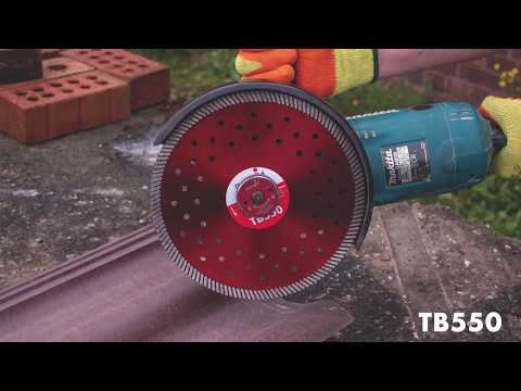 Marcrist Uni Turbo TB550 Blade cutting stone concrete brick block engineering bricks and roof tiles.