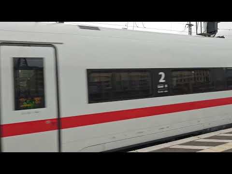 ICE 73 nach Basel Bad Bf Ausfahrt aus Frankfurt am Main Hbf begrüßt mich mit Makrofon hupen 